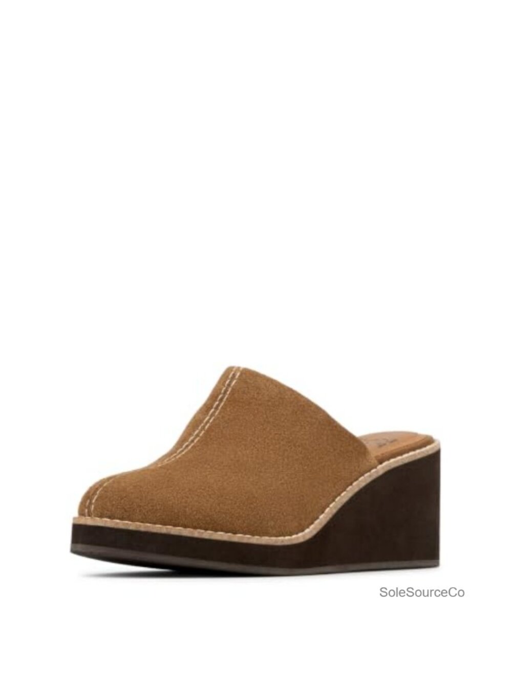 Donald Pliner Janella Suede Platform Wedge Mule Memory Foam Slip-On